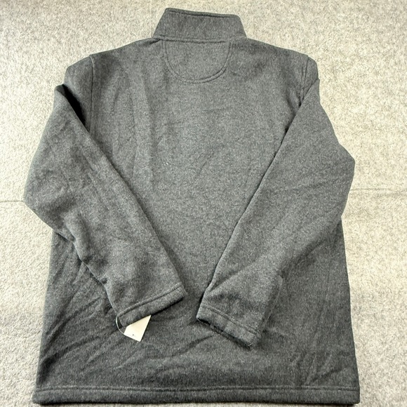 NWT IZOD Men's Charcoal Gray Thermal Soft Quarter Zip Pullover Sweater Size L - Picture 5 of 10